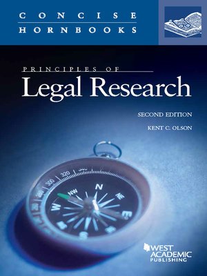 cover image of Principles of Legal Research, 2d (Concise Hornbook)